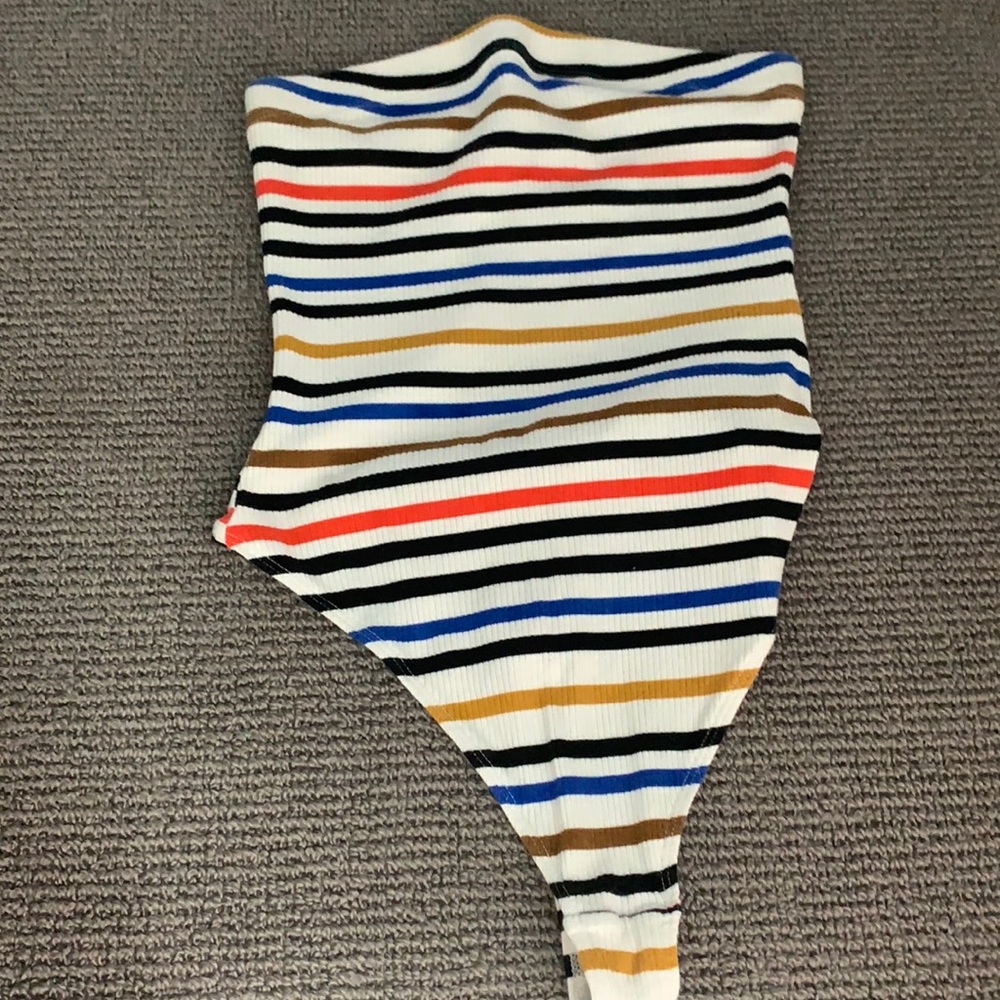 Urban Outfitters Ribbed Striped Bodysuit